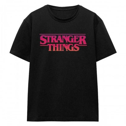 Front - Stranger Things Womens/Ladies Sunset Logo T-Shirt