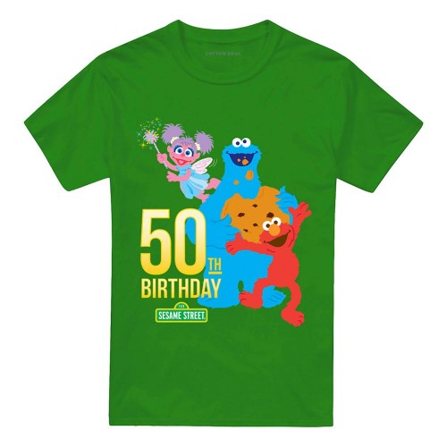 Front - Sesame Street Unisex Adult 50th Birthday T-Shirt