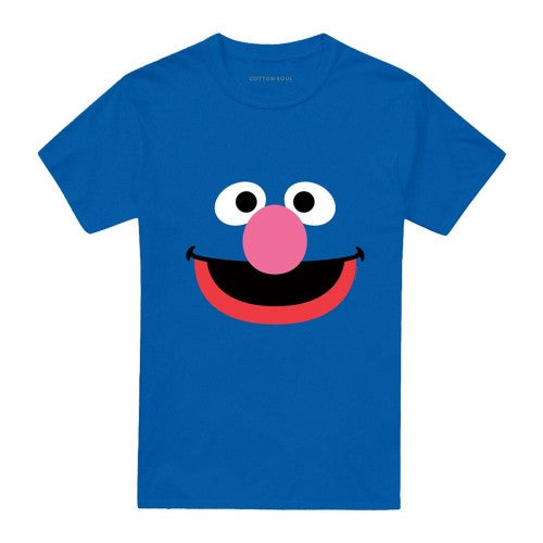 Front - Sesame Street Unisex Adult Grover Face T-Shirt