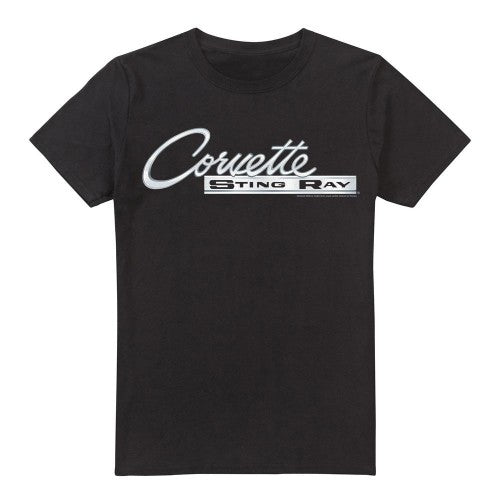 Front - Chevrolet Unisex Adult Chrome Stingray Logo T-Shirt
