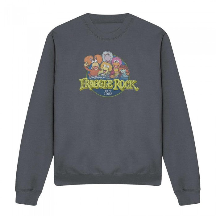 Front - Fraggle Rock Unisex Adult Circle Logo Sweatshirt