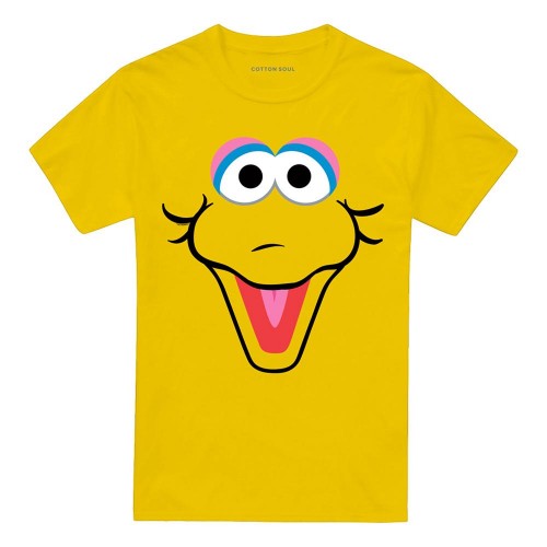 Front - Sesame Street Unisex Adult Big Bird Eyes T-Shirt