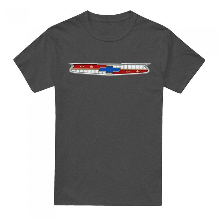 Front - Chevrolet Unisex Adult 56 Bel Air Emblem Heather T-Shirt