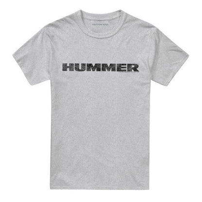 Front - Hummer Unisex Adult Distressed Logo T-Shirt