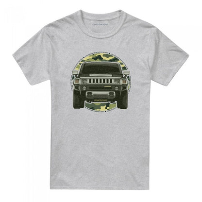 Front - Hummer Unisex Adult Lead Or Follow Heather T-Shirt