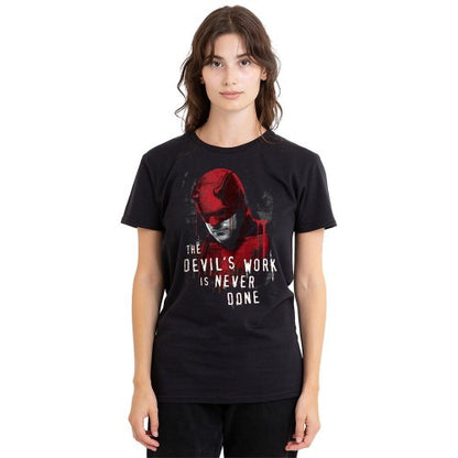 Front - Daredevil Womens/Ladies Born Again The Devil´s Work Is Never Done T-Shirt