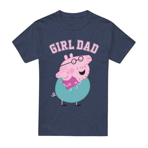 Front - Peppa Pig Unisex Adult Girl Dad Daddy Pig Heather T-Shirt