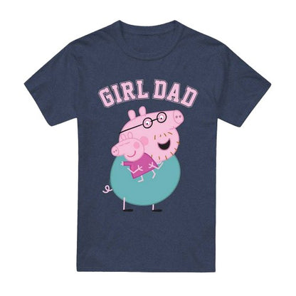 Front - Peppa Pig Unisex Adult Girl Dad Daddy Pig Heather T-Shirt
