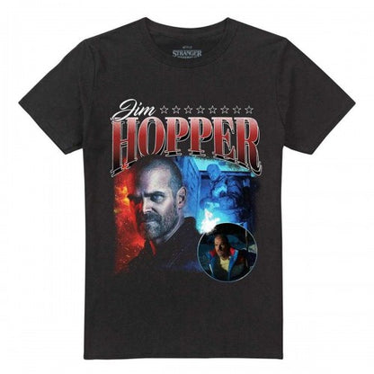 Front - Stranger Things 4 Unisex Adult Jim Hopper Homage T-Shirt