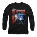 Front - Stranger Things 4 Unisex Adult Jim Hopper Homage Long-Sleeved T-Shirt