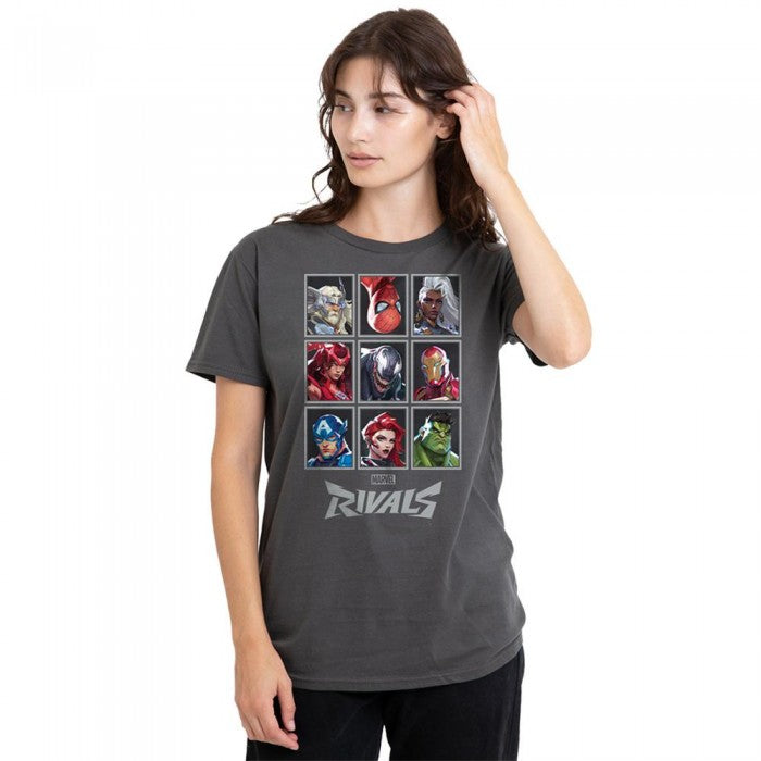 Front - Marvel Rivals Womens/Ladies Character Grid T-Shirt