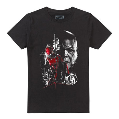 Front - Daredevil Unisex Adult Born Again Kingpin Faces T-Shirt