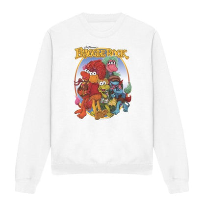 Front - Fraggle Rock Unisex Adult Group Hug Sweatshirt