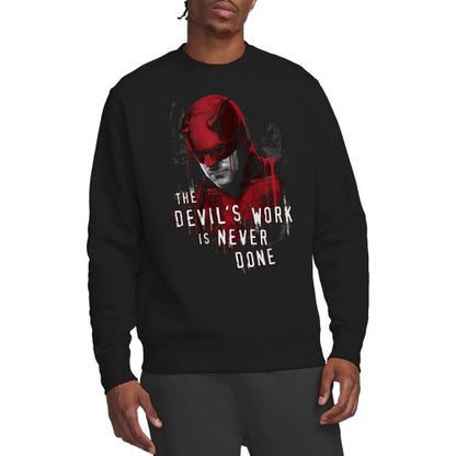 Front - Daredevil Unisex Adult Born Again The Devil´s Work Is Never Done Sweatshirt