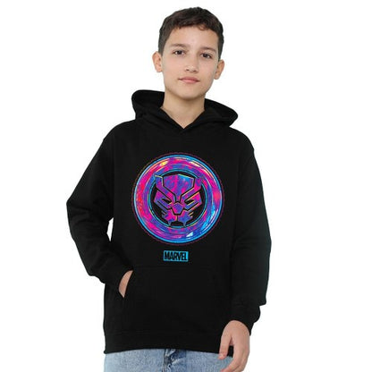 Front - Black Panther Childrens/Kids Cyber Pull Over Hoodie