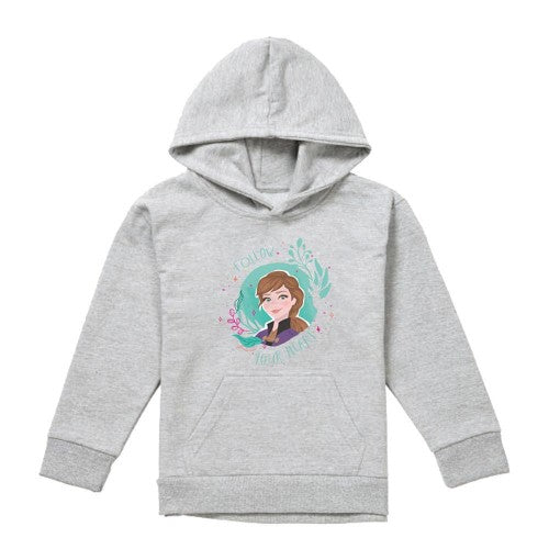Front - Frozen Childrens/Kids Follow Your Heart Anna Heather Pullover Hoodie