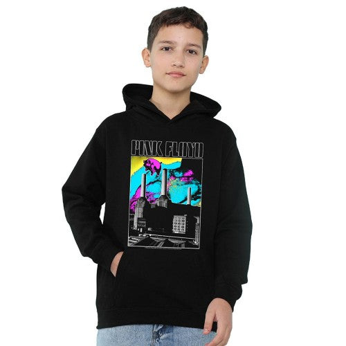 Front - Pink Floyd Childrens/Kids Animals Sky Pull Over Hoodie