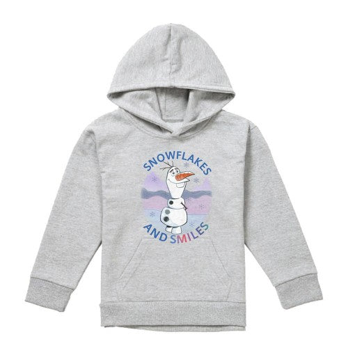 Front - Frozen Childrens/Kids Snowflakes And Smiles Olaf Heather Pullover Hoodie