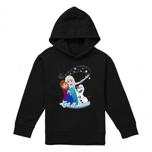 Front - Frozen Childrens/Kids Let It Snow Elsa Anna Olaf Pullover Hoodie