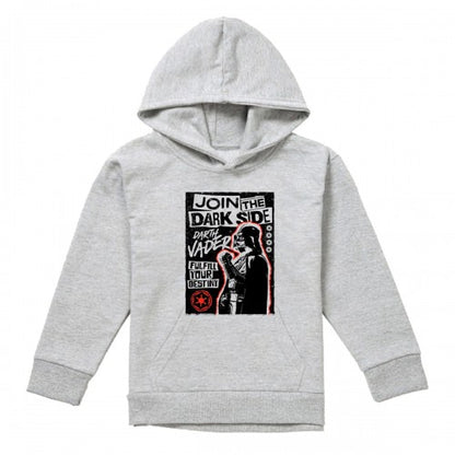 Front - Star Wars Childrens/Kids Join The Dark Side Poster Heather Hoodie