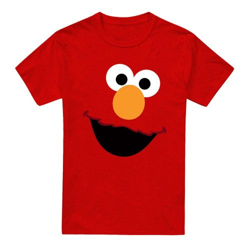 Front - Sesame Street Unisex Adult Elmo Face Heather T-Shirt