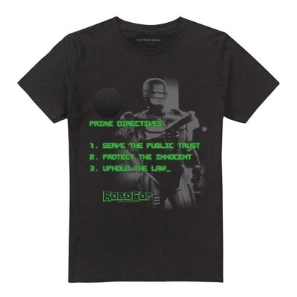 Front - Robocop Unisex Adult Prime Directives T-Shirt