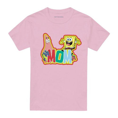 Front - SpongeBob SquarePants Unisex Adult Mom Mothers Day T-Shirt
