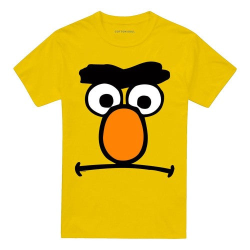 Front - Sesame Street Unisex Adult Bert Frown Face T-Shirt
