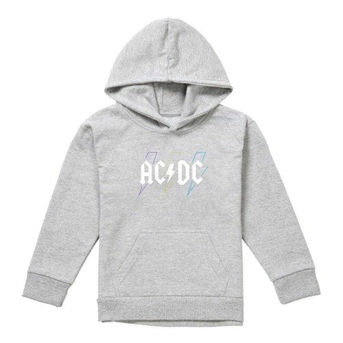 Front - AC/DC Childrens/Kids Pastel Bolts Pull Over Hoodie