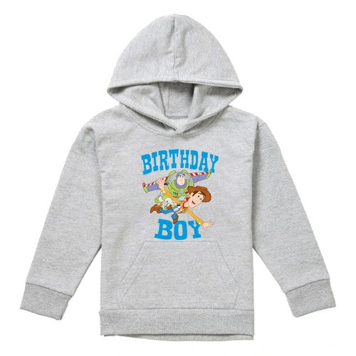 Front - Toy Story Childrens/Kids Birthday Boy Woody & Buzz Lightyear Heather Hoodie