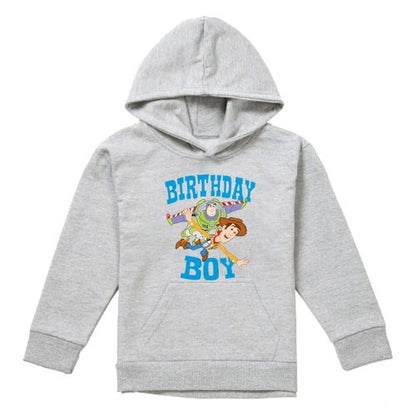 Front - Toy Story Childrens/Kids Birthday Boy Woody & Buzz Lightyear Heather Hoodie