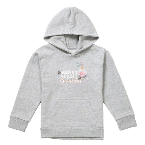Front - Disney Princess Childrens/Kids Merry, Bright And Beautiful Christmas Hoodie