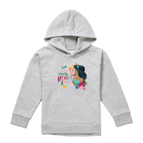 Front - Disney Princess Childrens/Kids Making Every Dream Count Cinderella & Jasmine Heather Hoodie