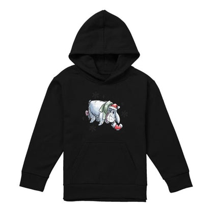 Front - Winnie the Pooh Childrens/Kids Eeyore Snowflake Heather Christmas Hoodie