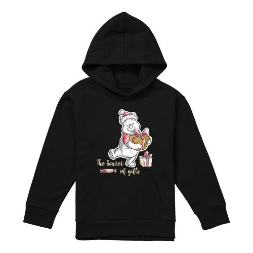 Front - Winnie the Pooh Childrens/Kids The Bearer Of Christmas Gifts Hoodie