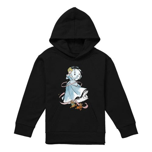 Front - Cinderella Childrens/Kids Clock Strikes Twelve Jaq And Gus Hoodie