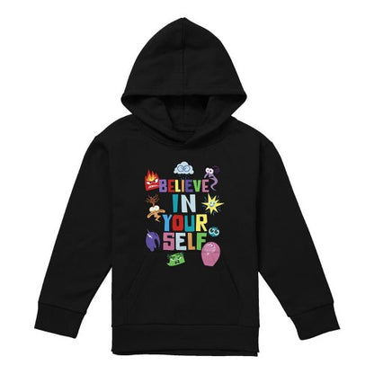 Front - Inside Out 2 Childrens/Kids Believe In Yourself Hoodie