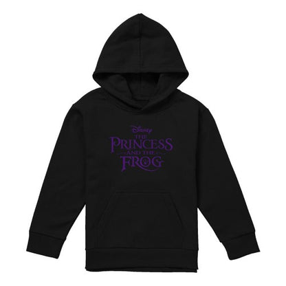 Front - The Princess and the Frog Childrens/Kids Logo Heather Hoodie