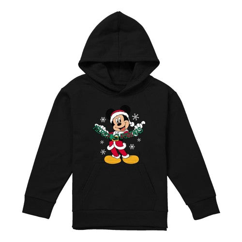 Front - Disney Childrens/Kids Merry Christmas Mickey Mouse Hoodie