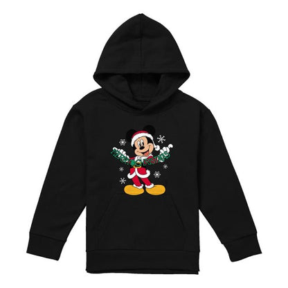Front - Disney Childrens/Kids Merry Christmas Mickey Mouse Hoodie