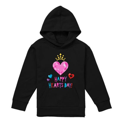 Front - Disney Princess Childrens/Kids Happy Hearts Day! Valentine`s Day Hoodie