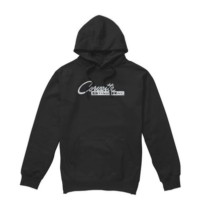 Front - Chevrolet Unisex Adult Chrome Stingray Logo Hoodie