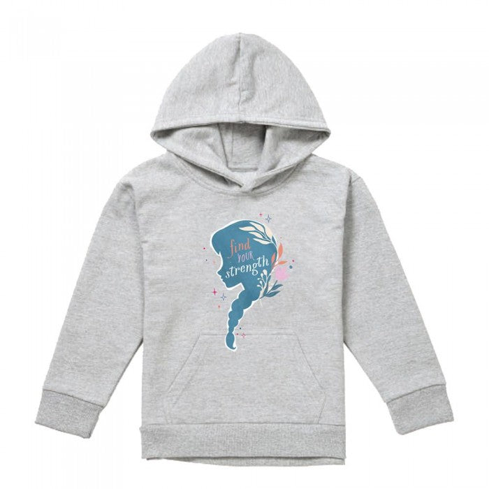 Front - Frozen Childrens/Kids Find Your Strength Anna Silhouette Heather Pullover Hoodie