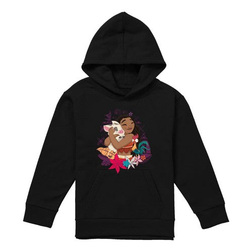 Front - Moana Childrens/Kids Pua & Hei Hei Love Hoodie