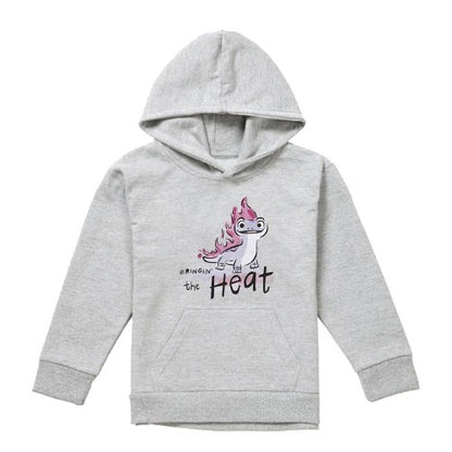 Front - Frozen Childrens/Kids Is Bringin´ The Heat Bruni The Fire Spirit Heather Pullover Hoodie