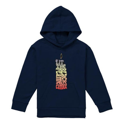 Front - Hocus Pocus Childrens/Kids Lit The Black Flame Candle Hoodie