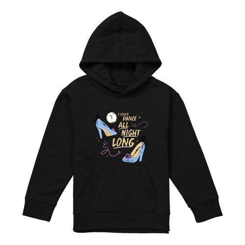 Front - Cinderella Childrens/Kids I Could Dance All Night Long Glass Slippers Hoodie