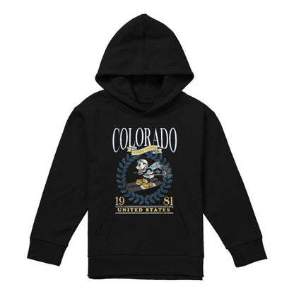 Front - Disney Childrens/Kids Colorado Mickey Mouse Skiing Pullover Hoodie