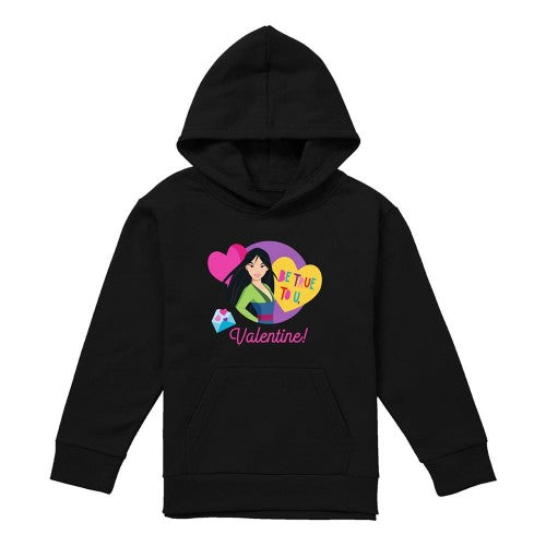 Front - Mulan Childrens/Kids Be True To You Heather Valentine`s Day Hoodie