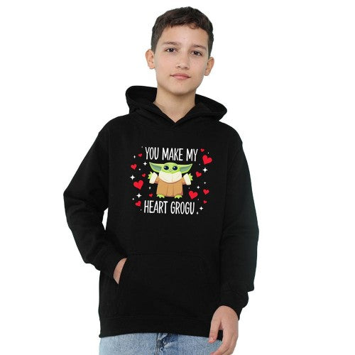 Front - Star Wars Childrens/Kids You Make My Heart Grogu Hoodie